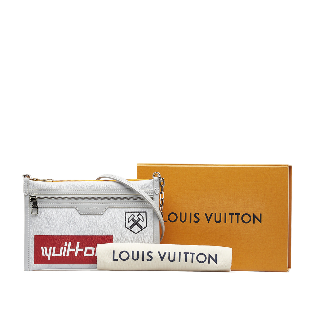 Pre-Loved Louis Vuitton Monogram Antartica Double Flat Messenger - Picture 11 of 11